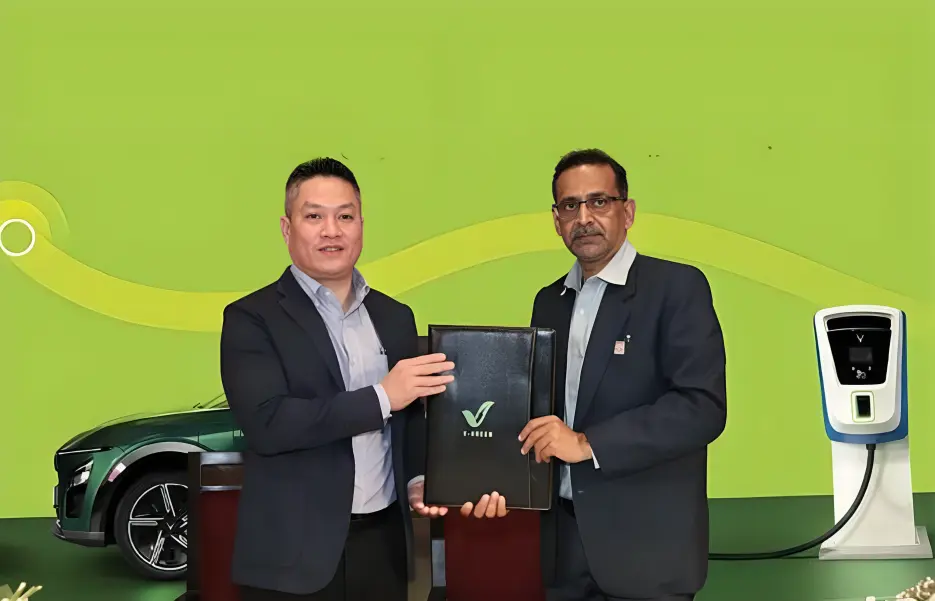 V-Green collaborates with HPCL to create EV charging stations at HPCL retail locations. Featured Image